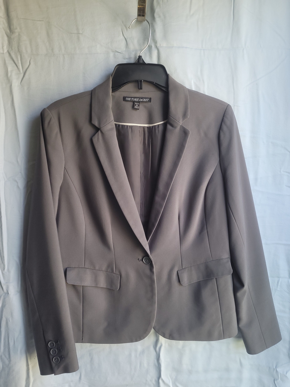 Women's APT 9 Torie Jacket Grey Single-Button Blazer